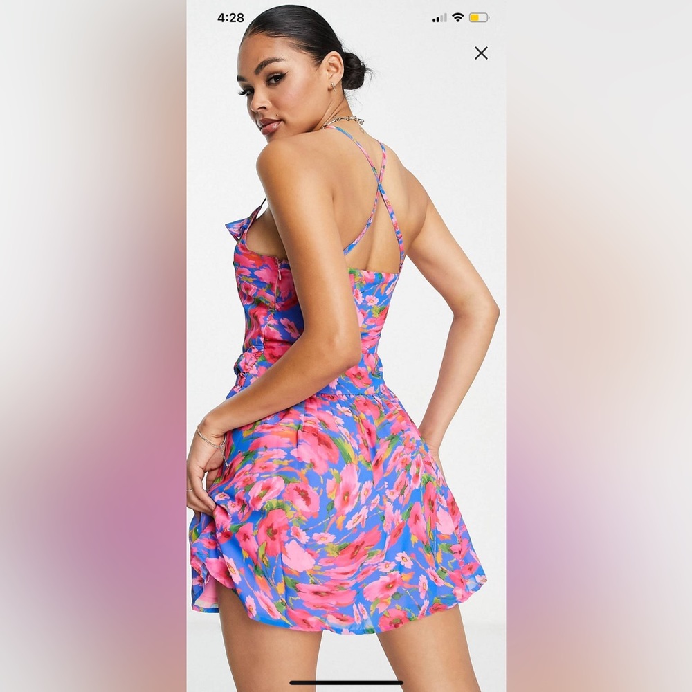ASOS Brand New Ruched Mini Dress - Picture 3 of 5